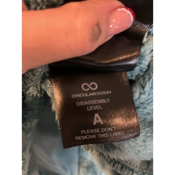 The North Face Womens Osito Full Zip Fleece Jacket Long Sleeve Size L Teal - Picture 7 of 9